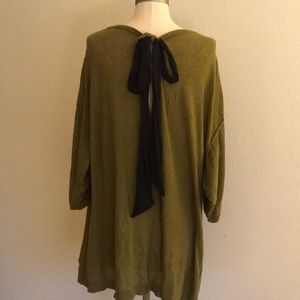Free People Sweater Dress Olive Green